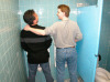 Movie Party - Here we are in the bathroom.