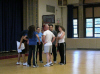 Volleyball - Our volleyball time-out huddles consisted of deciding what to eat after the game.