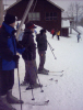 Skiing at Belle Ayre - Oops, it looks like we parked halfway up.  The easy trails are down there.
