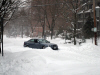 2/11 - We REALLY wanted to go out in the blizzard for some lunch. Didn't make it too far.