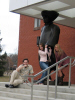 3/11 - Me, Holly, and Tori visiting the new Harry Potter statue at 'Bertus.