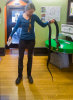 2/5 - Turns out she volunteers there, so we gave one of the snakes a bath.