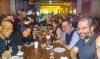 2/25 - For some reason, a bunch of our other friends sat at a different table in the corner.