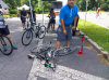 6/25 - Harry always has to get air during a bicycle ride.