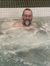 1/18 - Trying out the jacuzzi at Lifetime Fitness.
