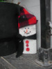 Dad's brick (Mr. Doorstop) got a makeover for the holidays.
