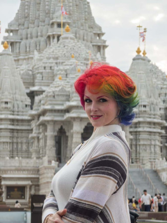 Sara Sanderford at the BAPS Hindu Temple